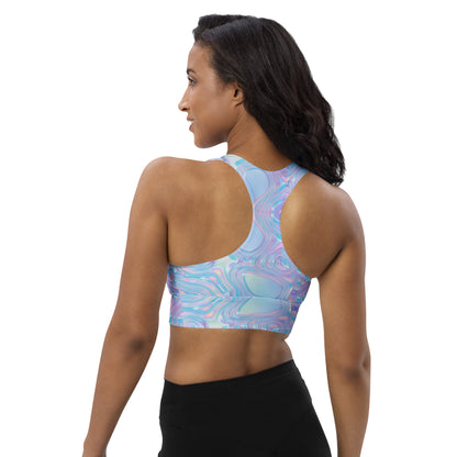 Holographic Hydro Longline Sports Bra