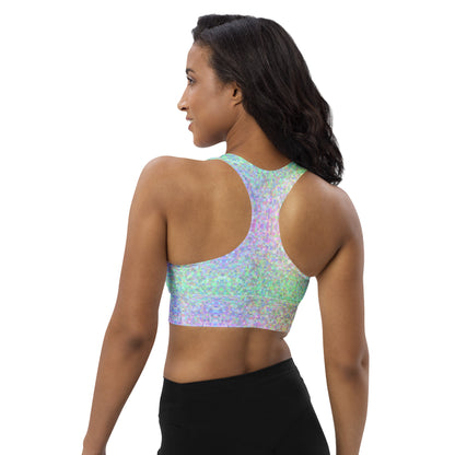 Mermaid Sparkle Longline Sports Bra