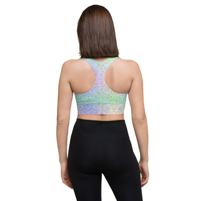 Mermaid Sparkle Longline Sports Bra