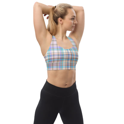 Everyday Plaid Longline Sports Bra