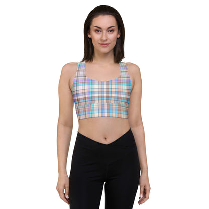 Everyday Plaid Longline Sports Bra