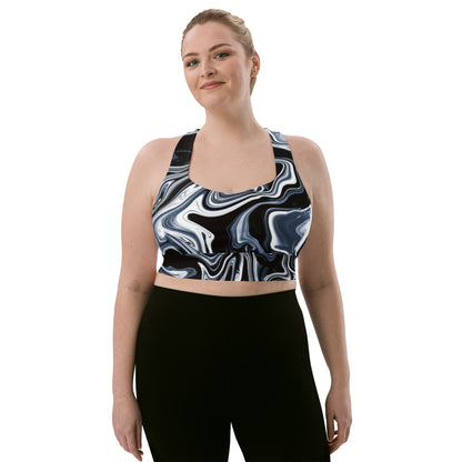 Everyday Liquid Metal Longline Sports Bra