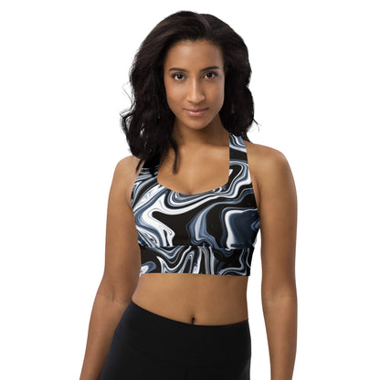 Everyday Liquid Metal Longline Sports Bra