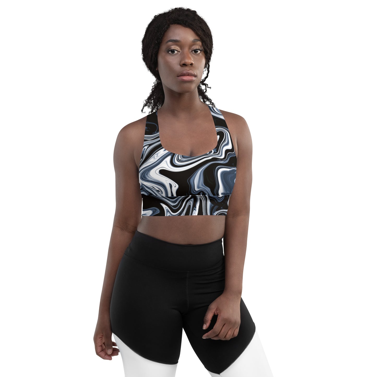 Everyday Liquid Metal Longline Sports Bra