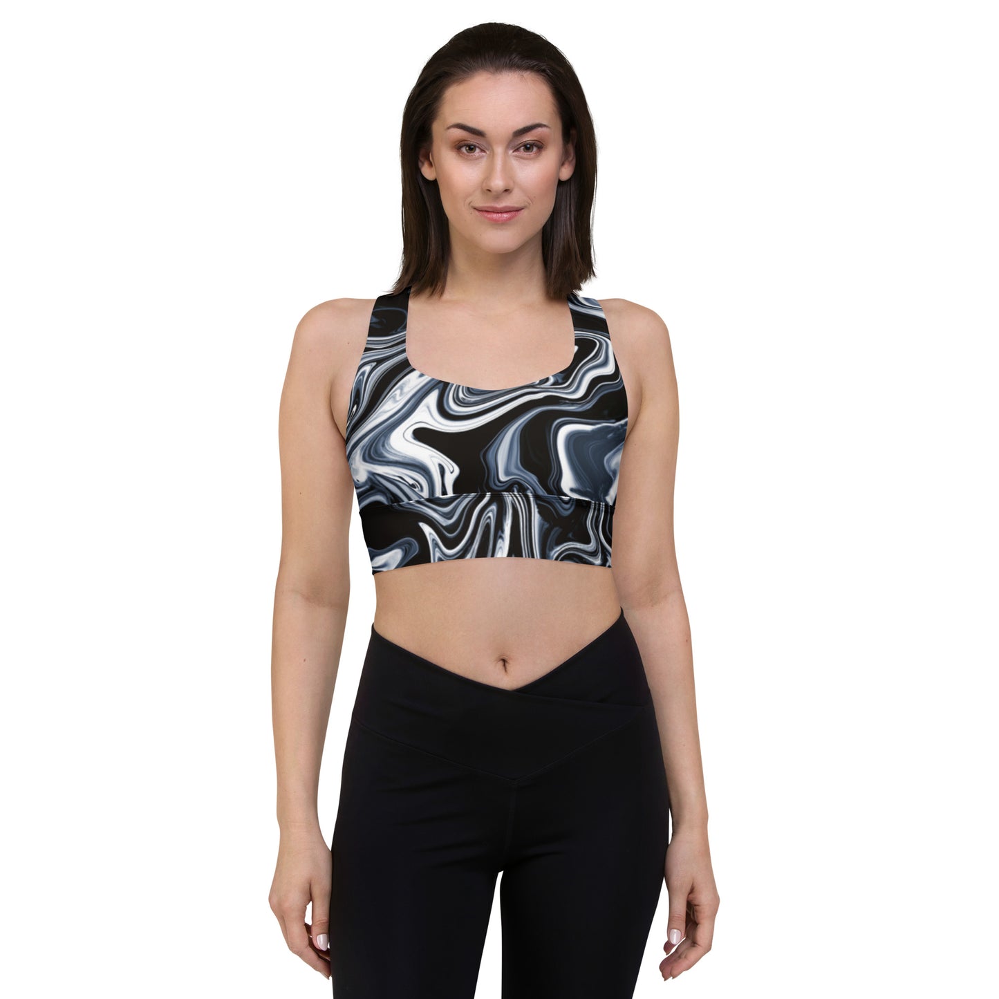 Everyday Liquid Metal Longline Sports Bra