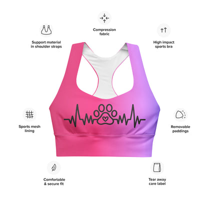 Special Edition - My Pet My Life Heartbeat Longline Sports Bra