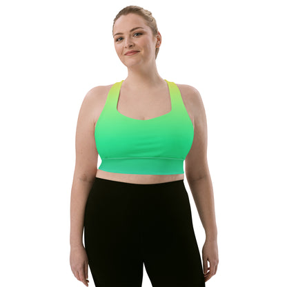 Everyday Sunset Lime Longline Sports Bra