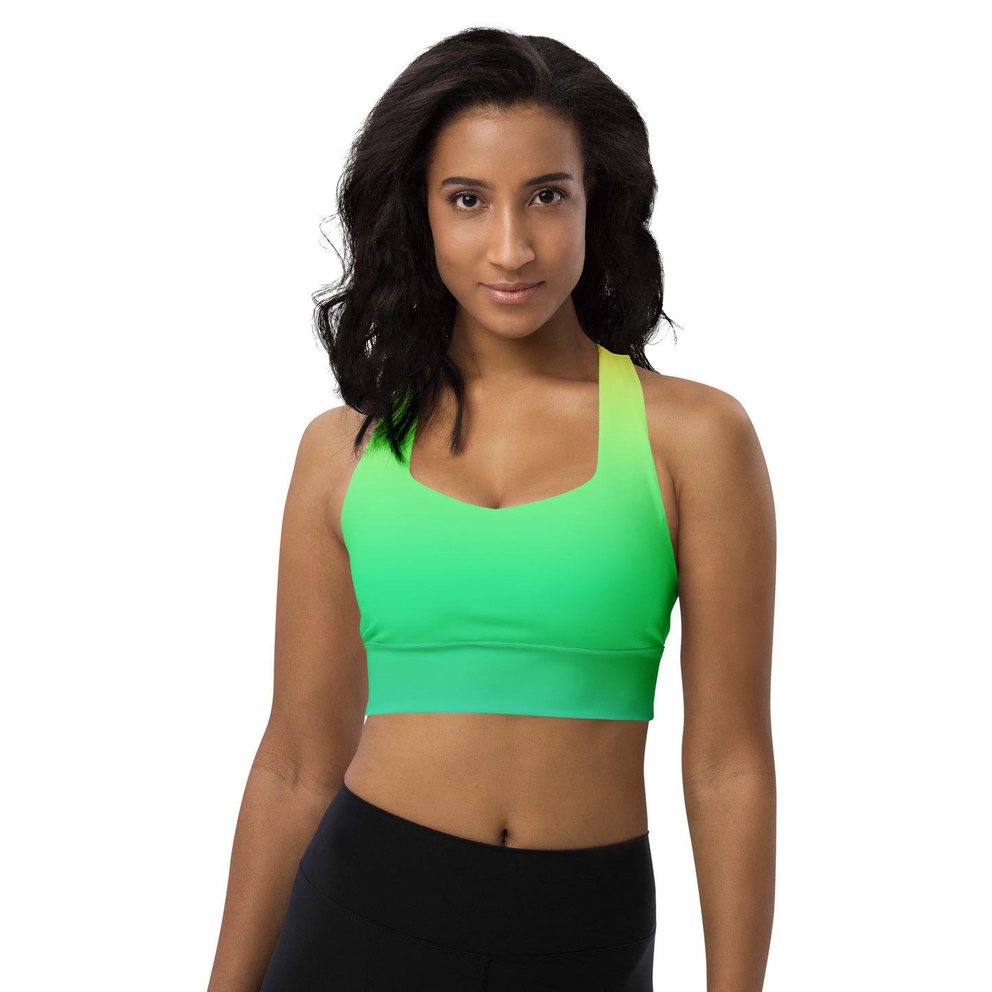 Everyday Sunset Lime Longline Sports Bra