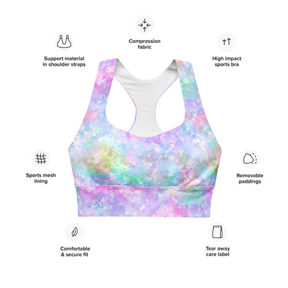 Unicorn Galaxy Longline sports bra