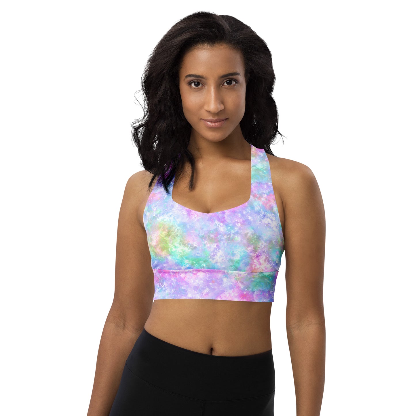 Unicorn Galaxy Longline sports bra