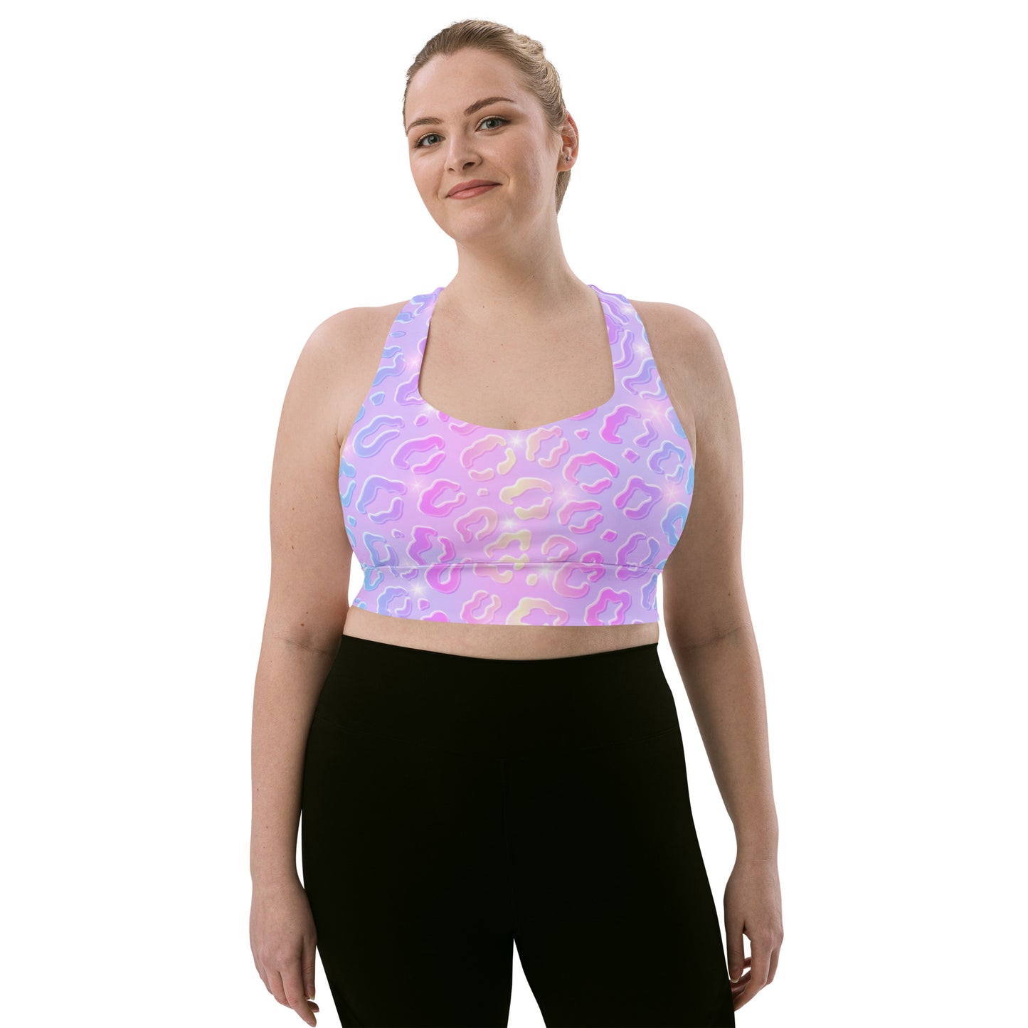 Cheetah Dazzle Longline Sports Bra