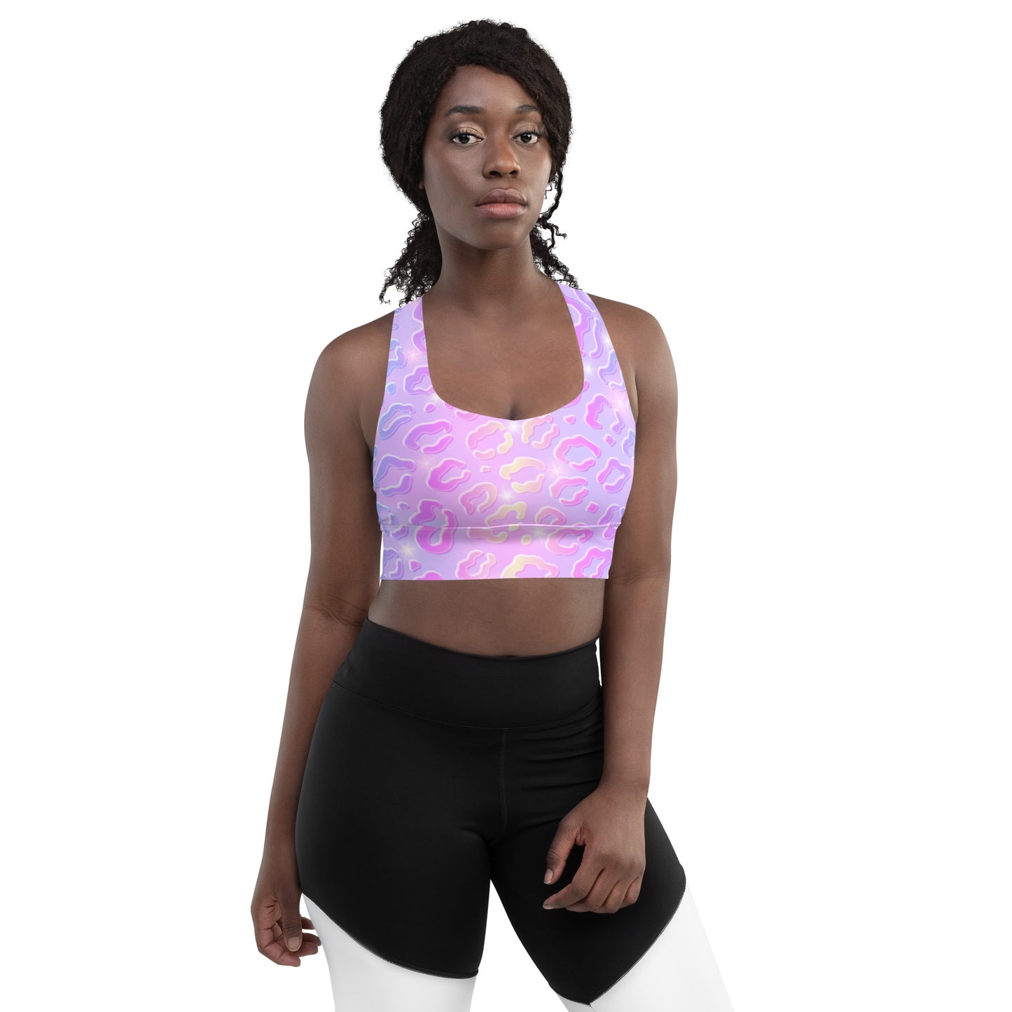 Cheetah Dazzle Longline Sports Bra