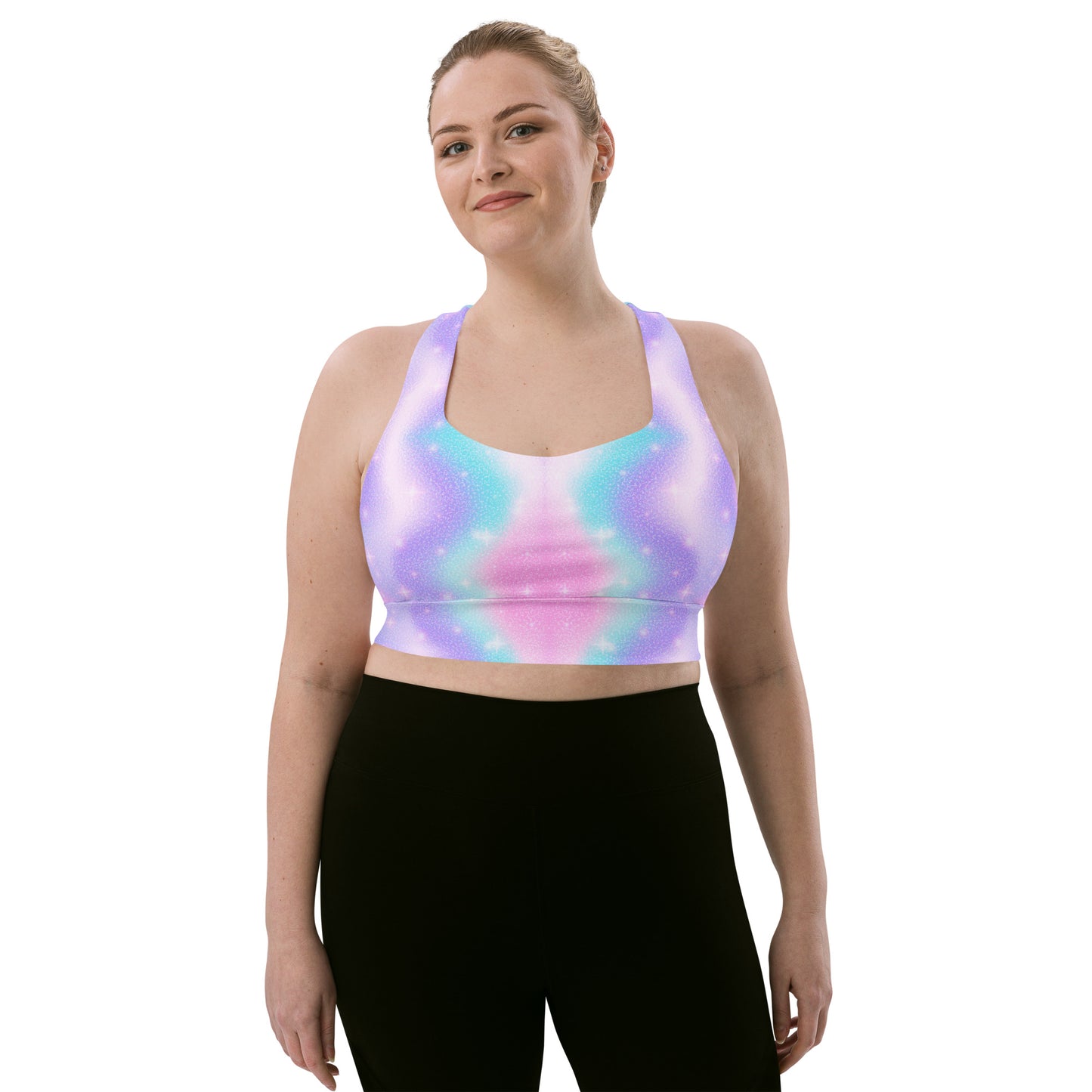 Unicorn Sparkles Longline Sports Bra