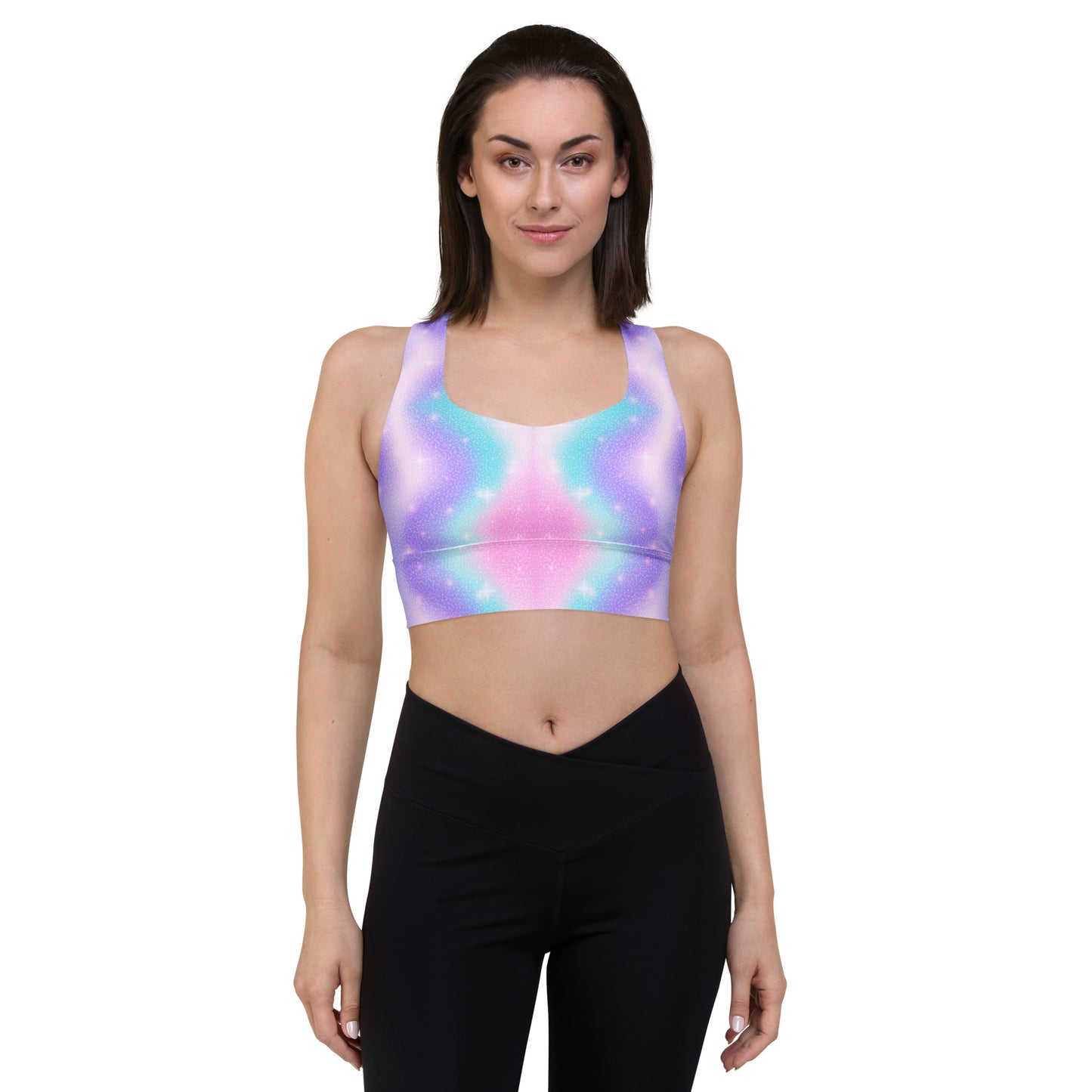 Unicorn Sparkles Longline Sports Bra