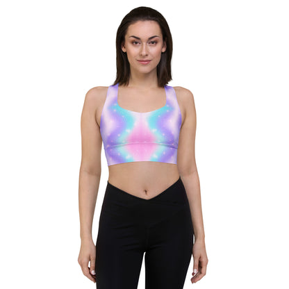 Unicorn Sparkles Longline Sports Bra