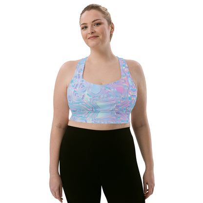 Holographic Hydro Longline Sports Bra