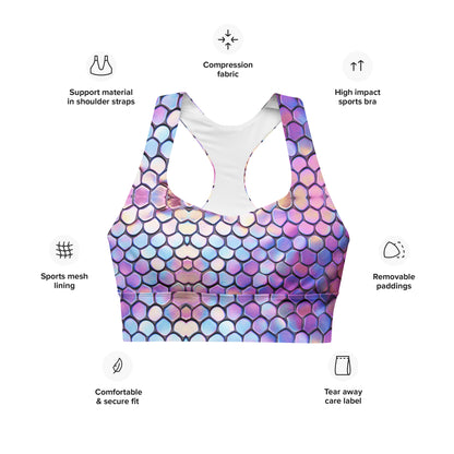 Mermaid Tail Longline Sports Bra