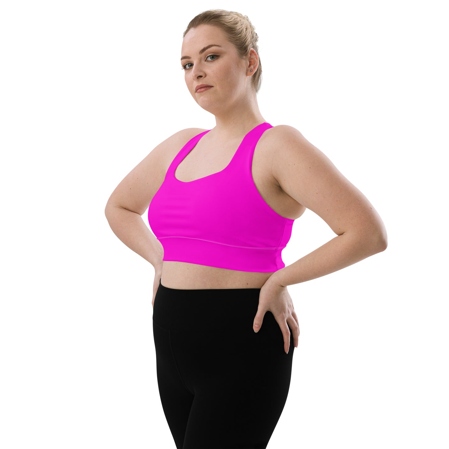 Everyday Bright Pink Longline Sports Bra