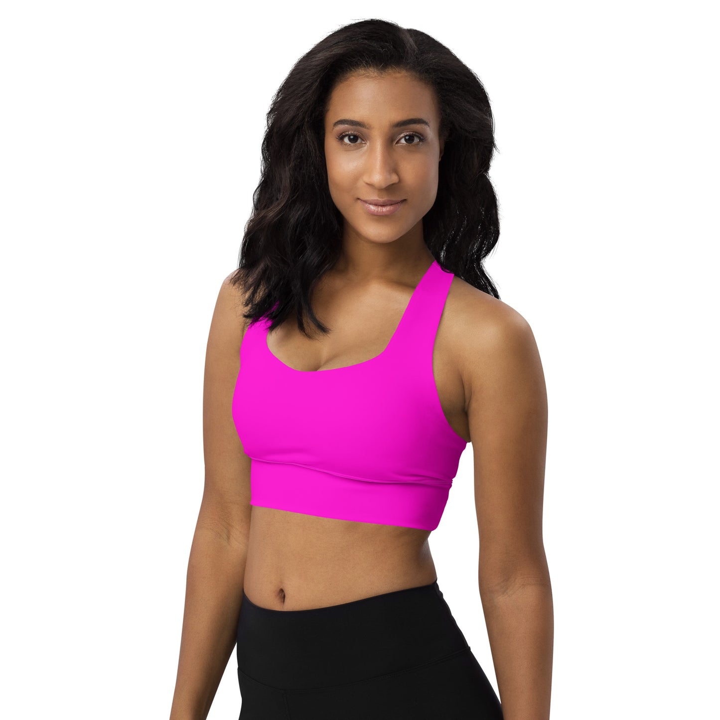 Everyday Bright Pink Longline Sports Bra