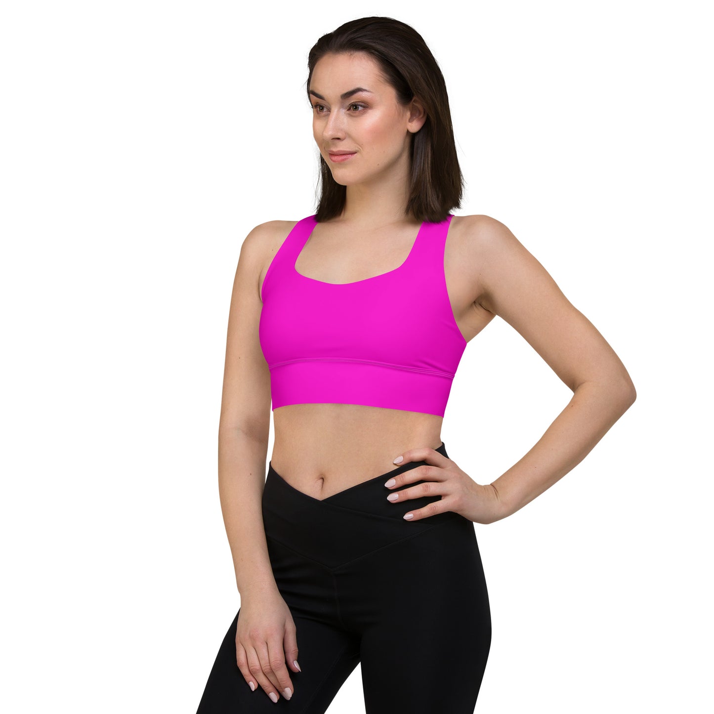 Everyday Bright Pink Longline Sports Bra