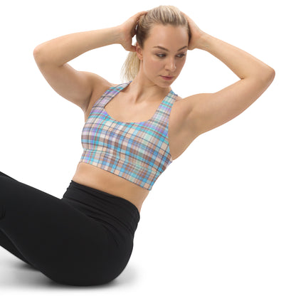 Everyday Plaid Longline Sports Bra