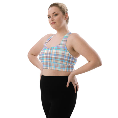 Everyday Plaid Longline Sports Bra