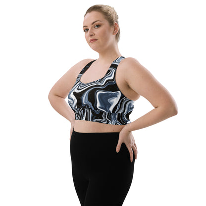 Everyday Liquid Metal Longline Sports Bra