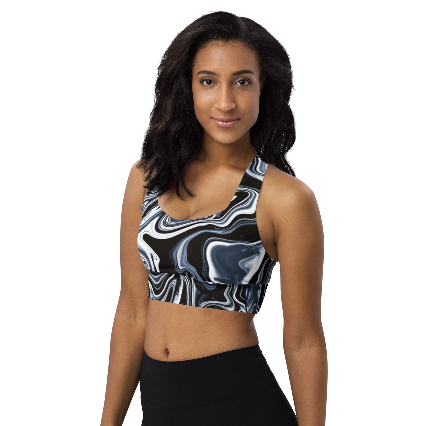 Everyday Liquid Metal Longline Sports Bra