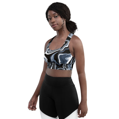 Everyday Liquid Metal Longline Sports Bra