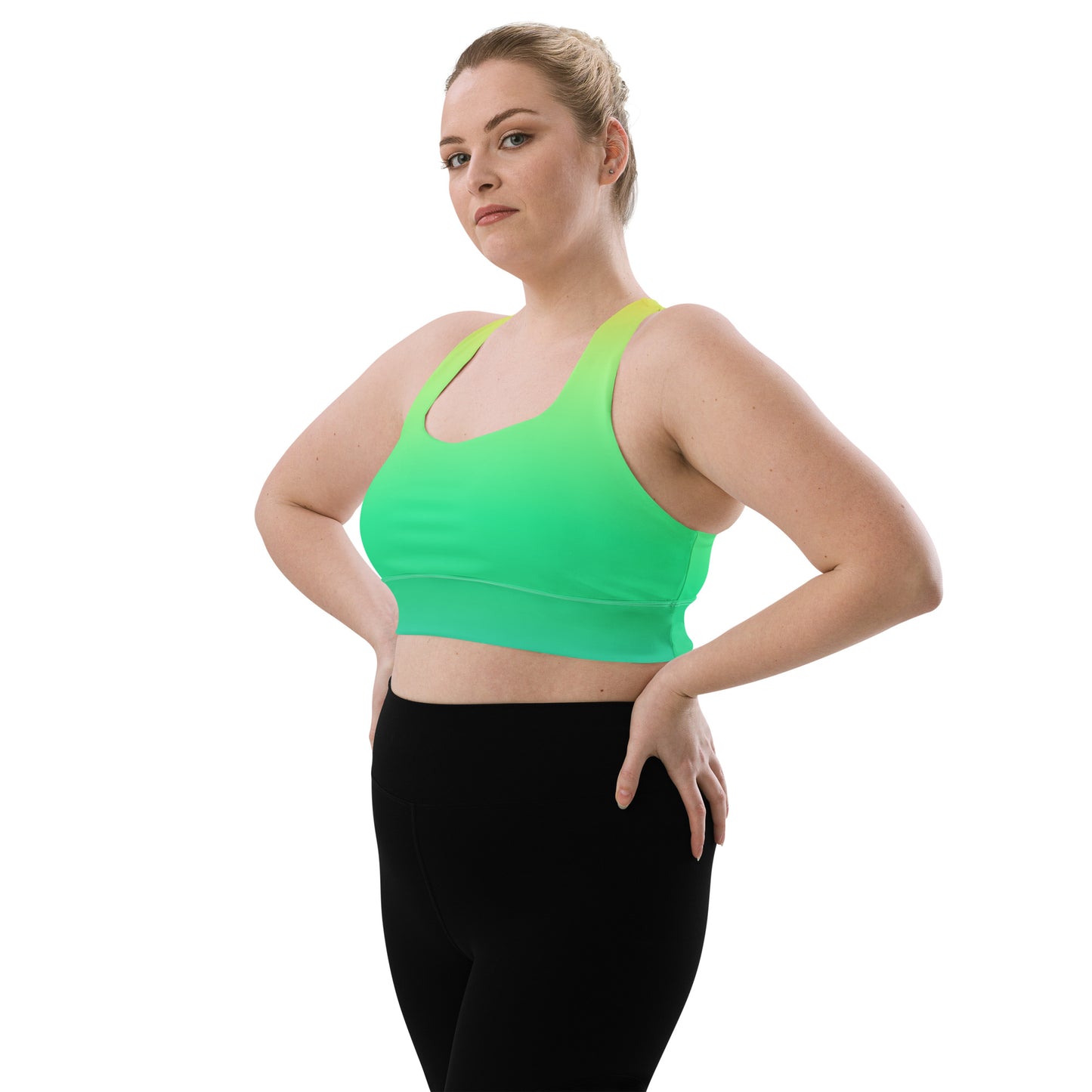 Everyday Sunset Lime Longline Sports Bra