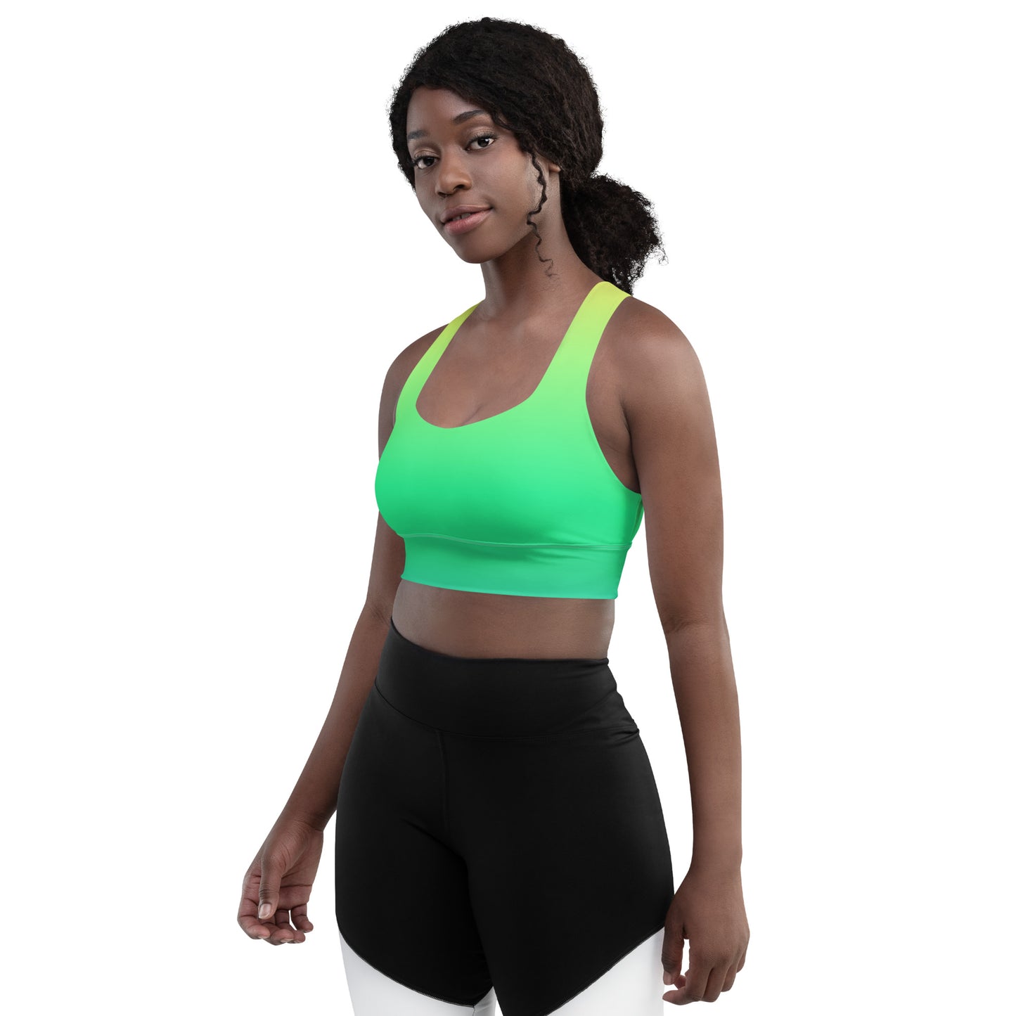 Everyday Sunset Lime Longline Sports Bra