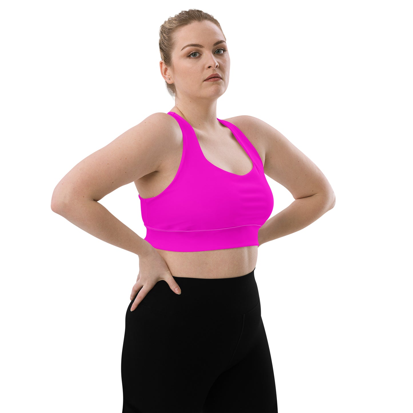 Everyday Bright Pink Longline Sports Bra