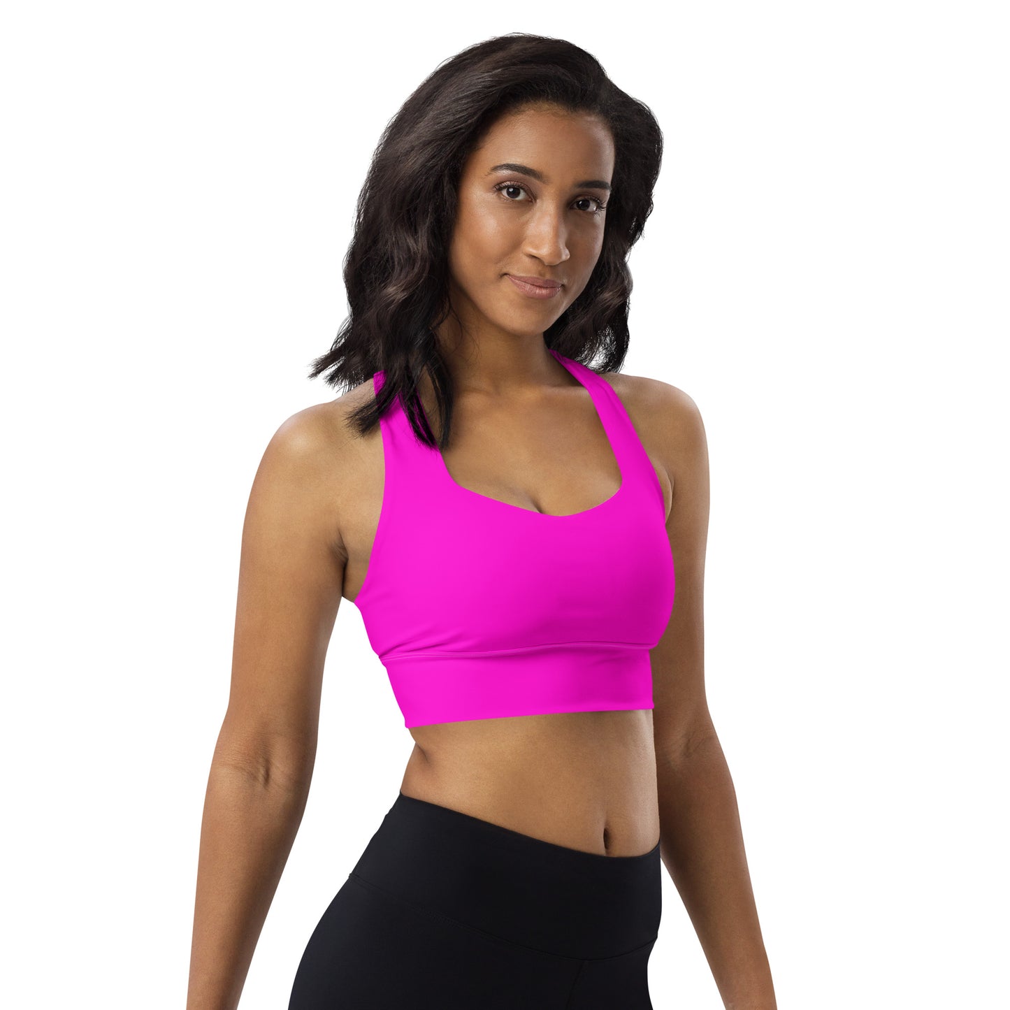 Everyday Bright Pink Longline Sports Bra