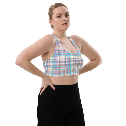 Everyday Plaid Longline Sports Bra