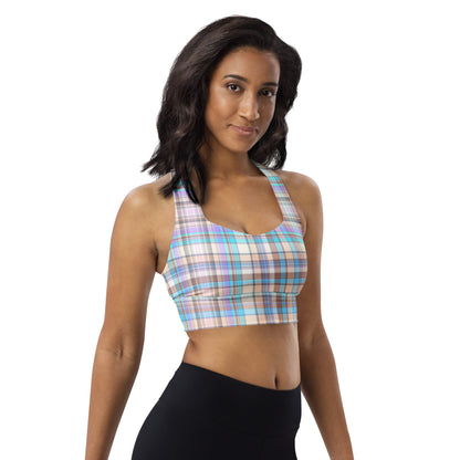 Everyday Plaid Longline Sports Bra