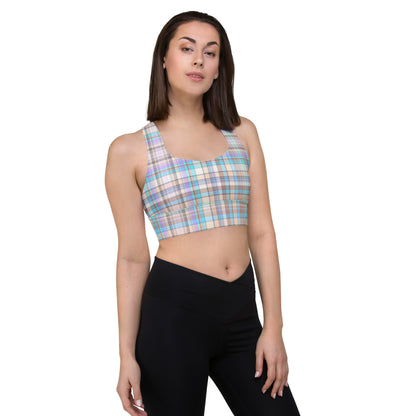 Everyday Plaid Longline Sports Bra