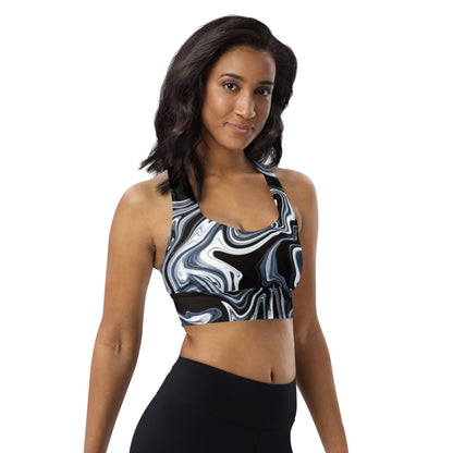 Everyday Liquid Metal Longline Sports Bra