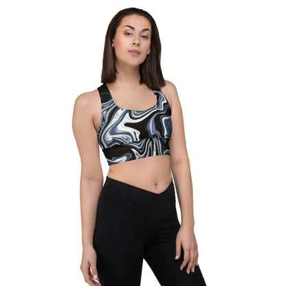 Everyday Liquid Metal Longline Sports Bra