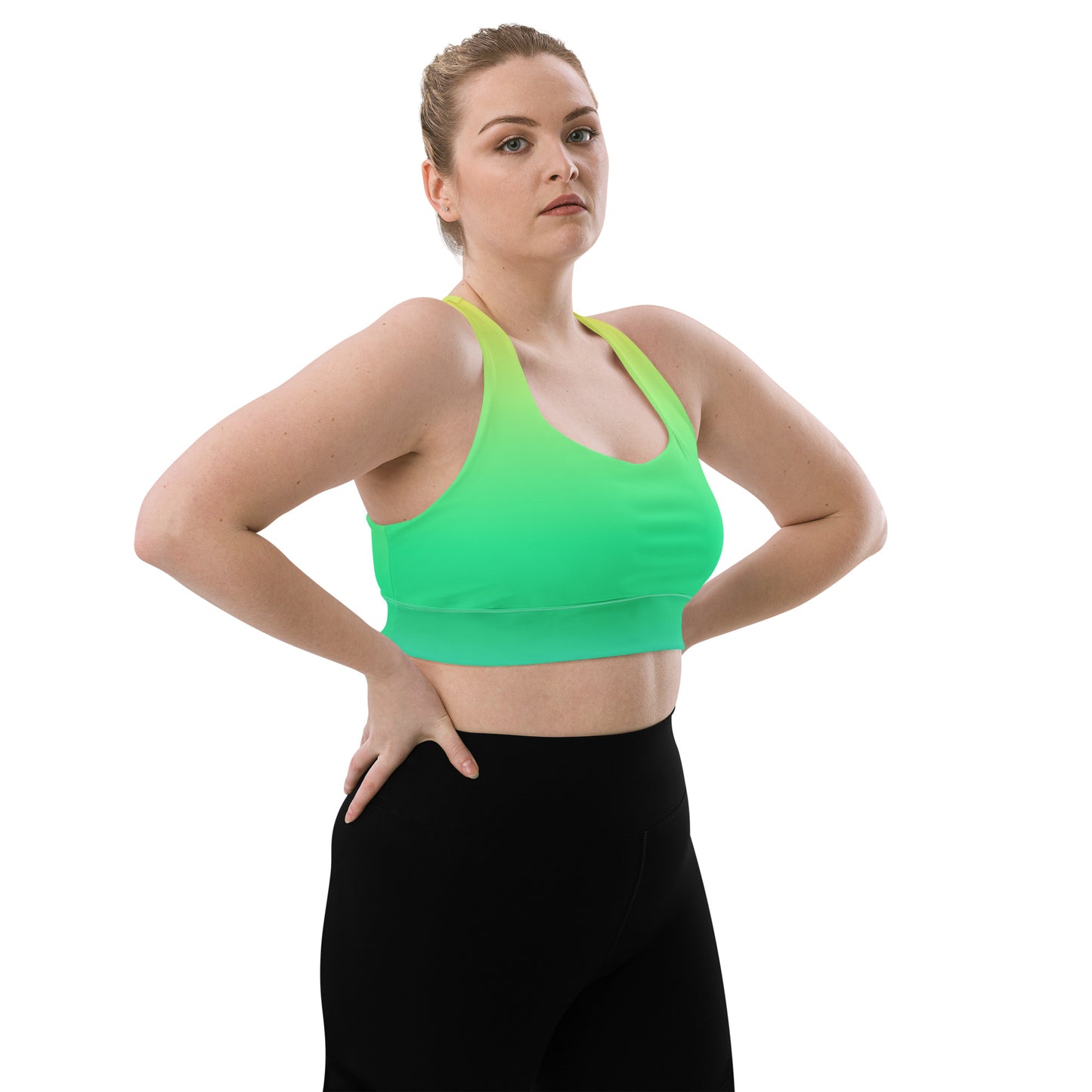 Everyday Sunset Lime Longline Sports Bra