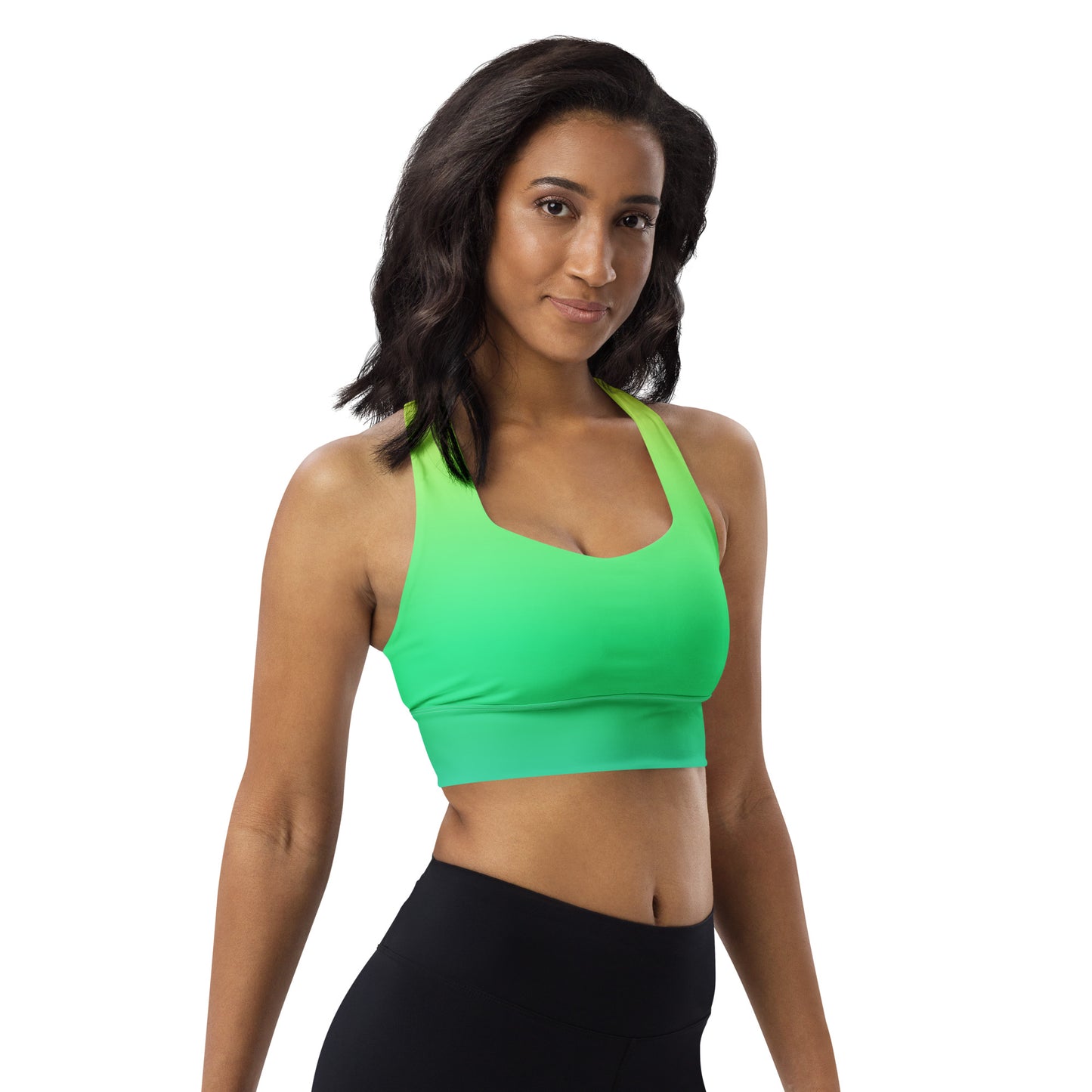 Everyday Sunset Lime Longline Sports Bra