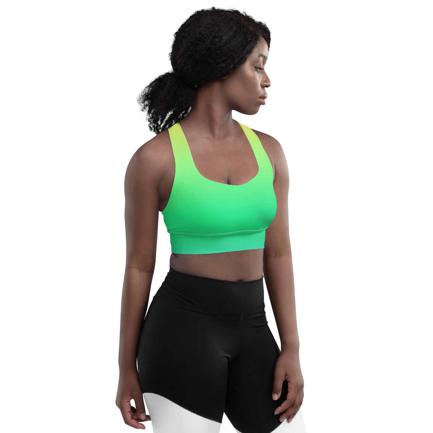 Everyday Sunset Lime Longline Sports Bra