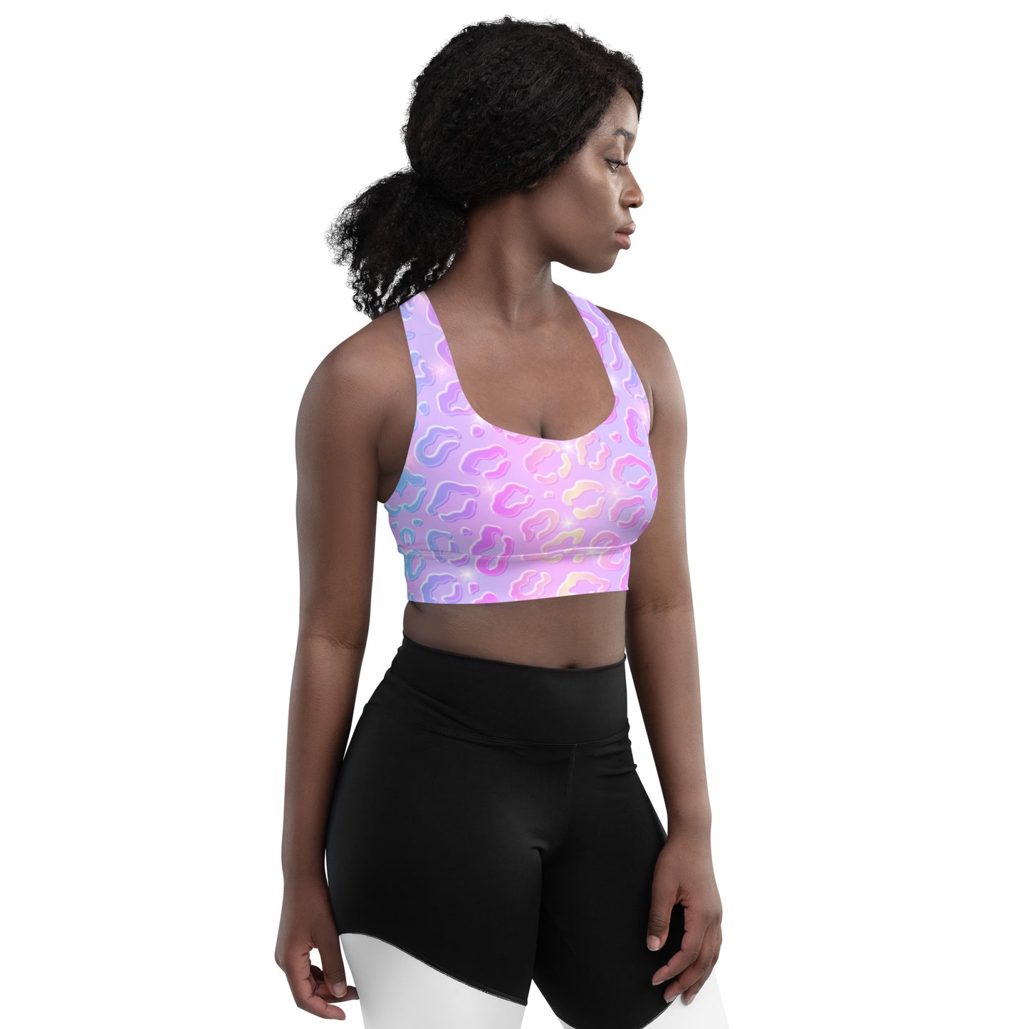 Cheetah Dazzle Longline Sports Bra