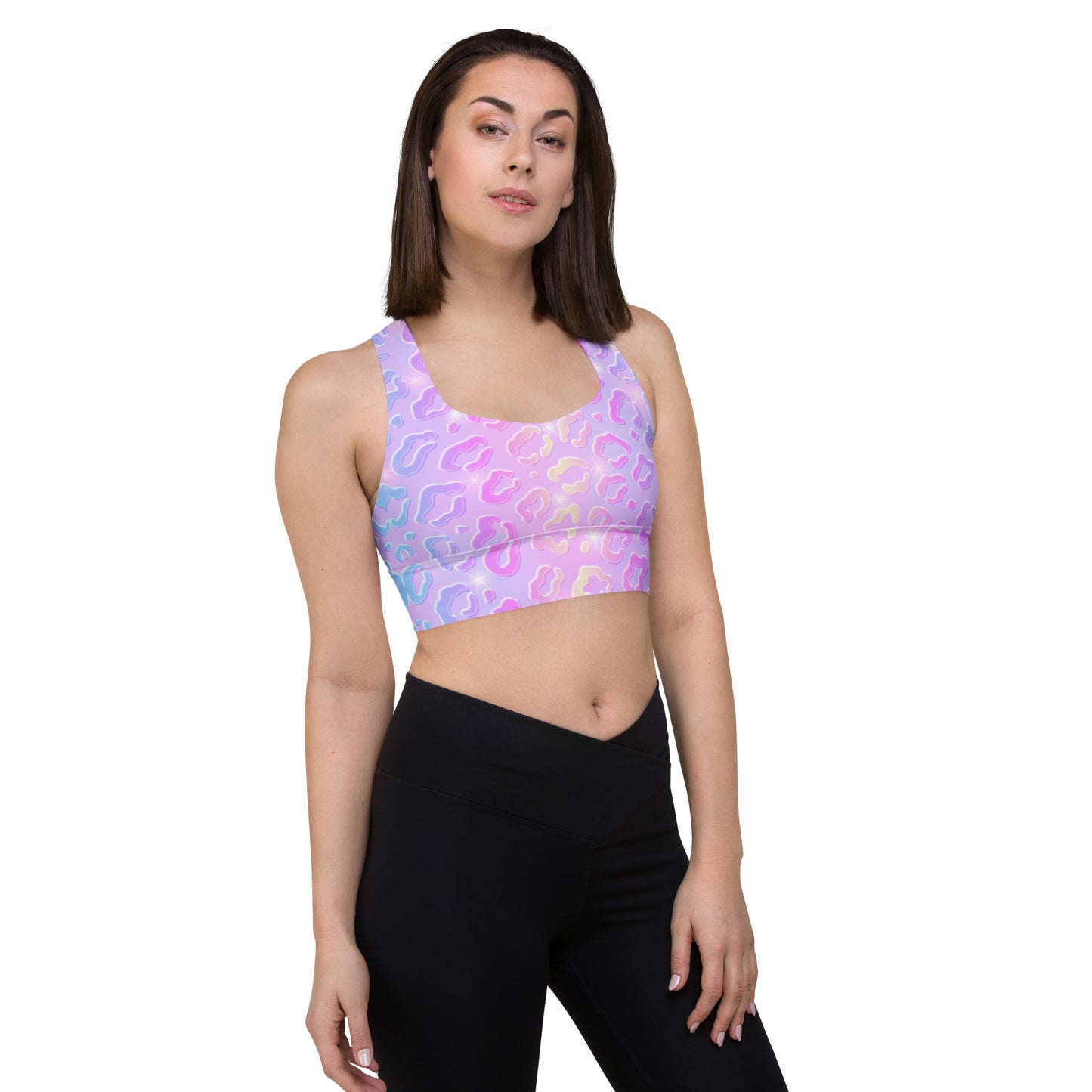 Cheetah Dazzle Longline Sports Bra