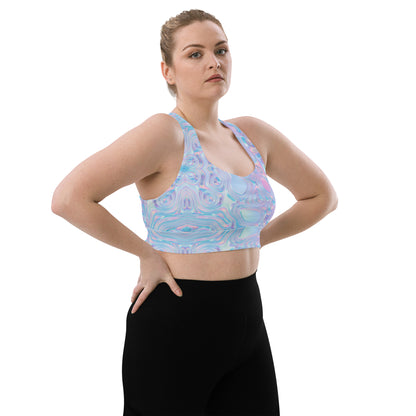 Holographic Hydro Longline Sports Bra