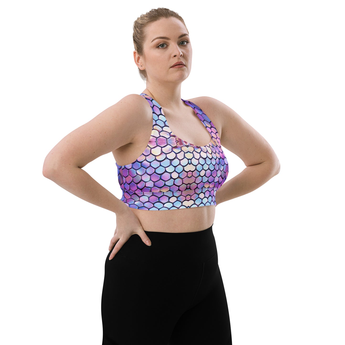 Mermaid Tail Longline Sports Bra