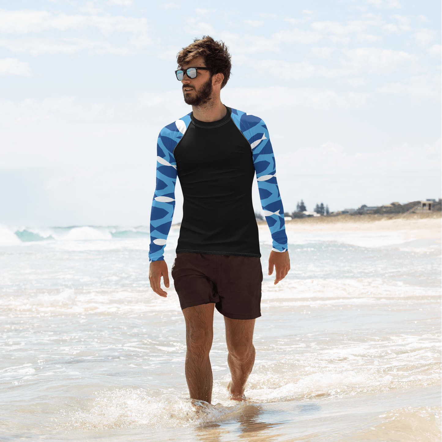 Special Edition - Love of the Ocean Blue Fish Men's Rash Guard