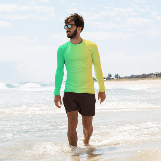 Everyday Sunset Lime Men's Rash Guard