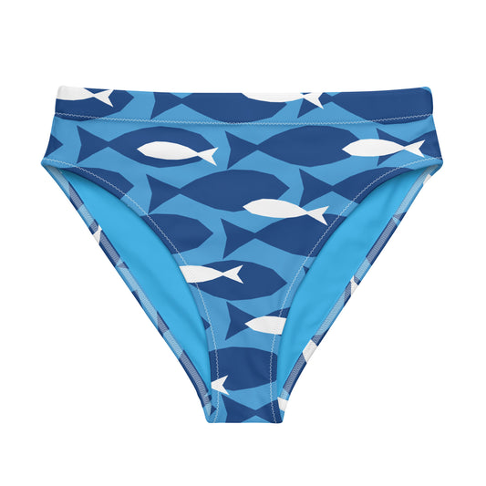 Special Edition - Love of the Ocean Blue Fish High Waisted Bikini Bottom