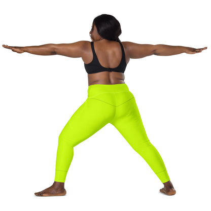 Everyday Neon Lime Leggings with pockets