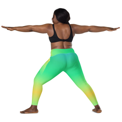 Everyday Sunset Lime Leggings with Pockets